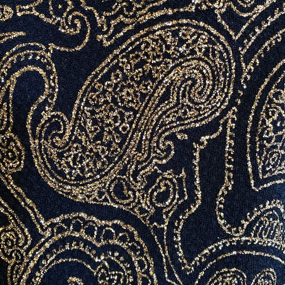 Lovely day dress S sparkly fitted cross back spaghetti straps rose gold and blue - Picture 4 of 5